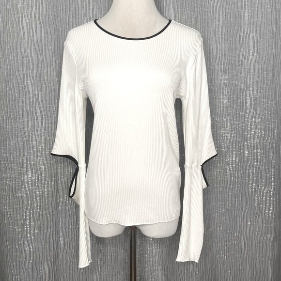 Zara open elbow ribbed top - Picture 3 of 9